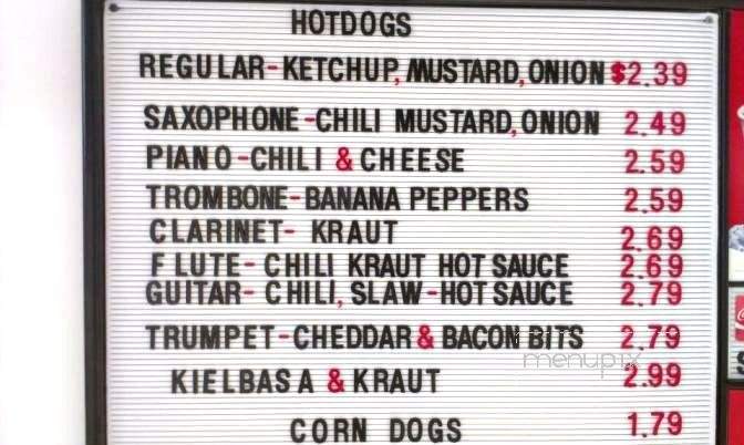 Saxophone's Jazzy Dogz - Washington, PA menu_pic