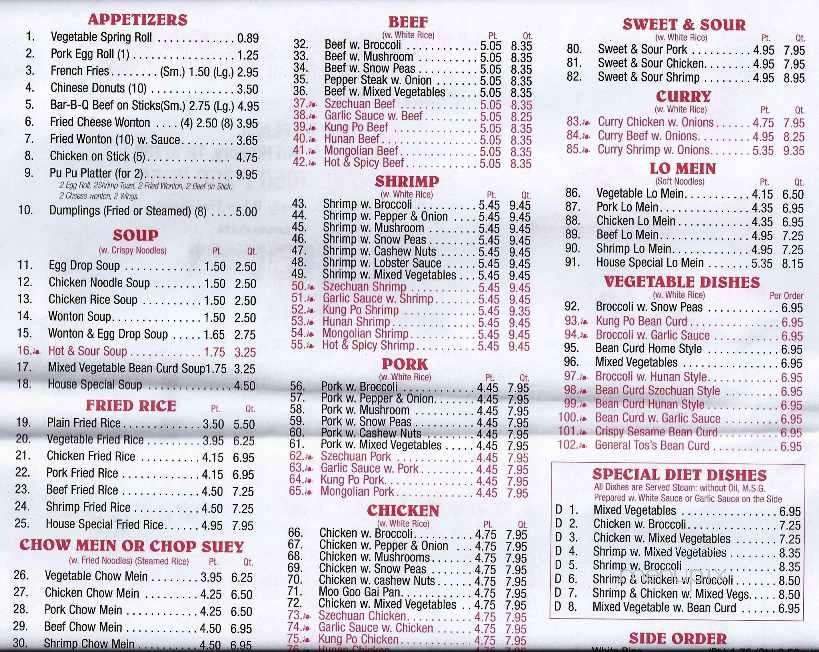 China Ming - Mount Juliet, TN menu_pic