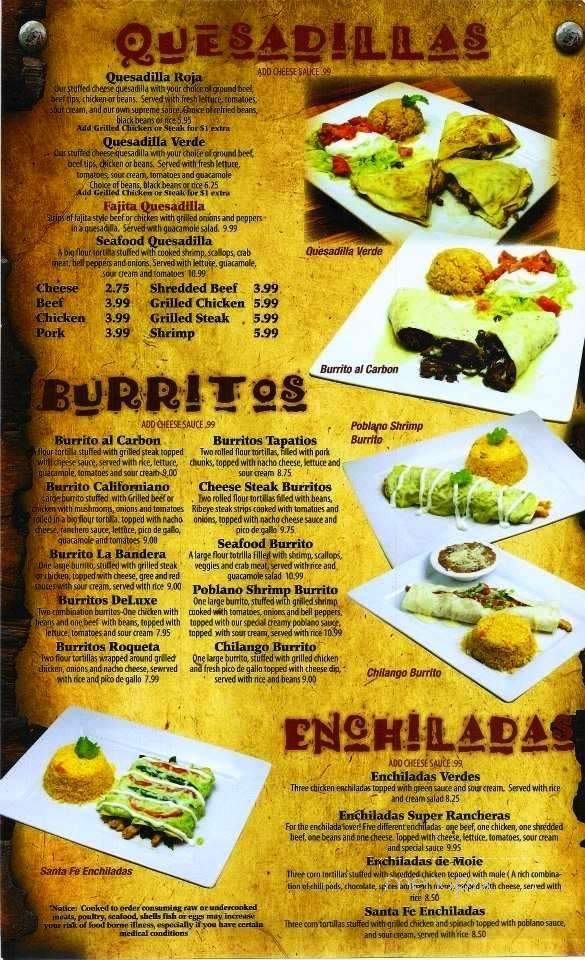 Los Jalapenos - Hilton Head Island, SC menu_pic