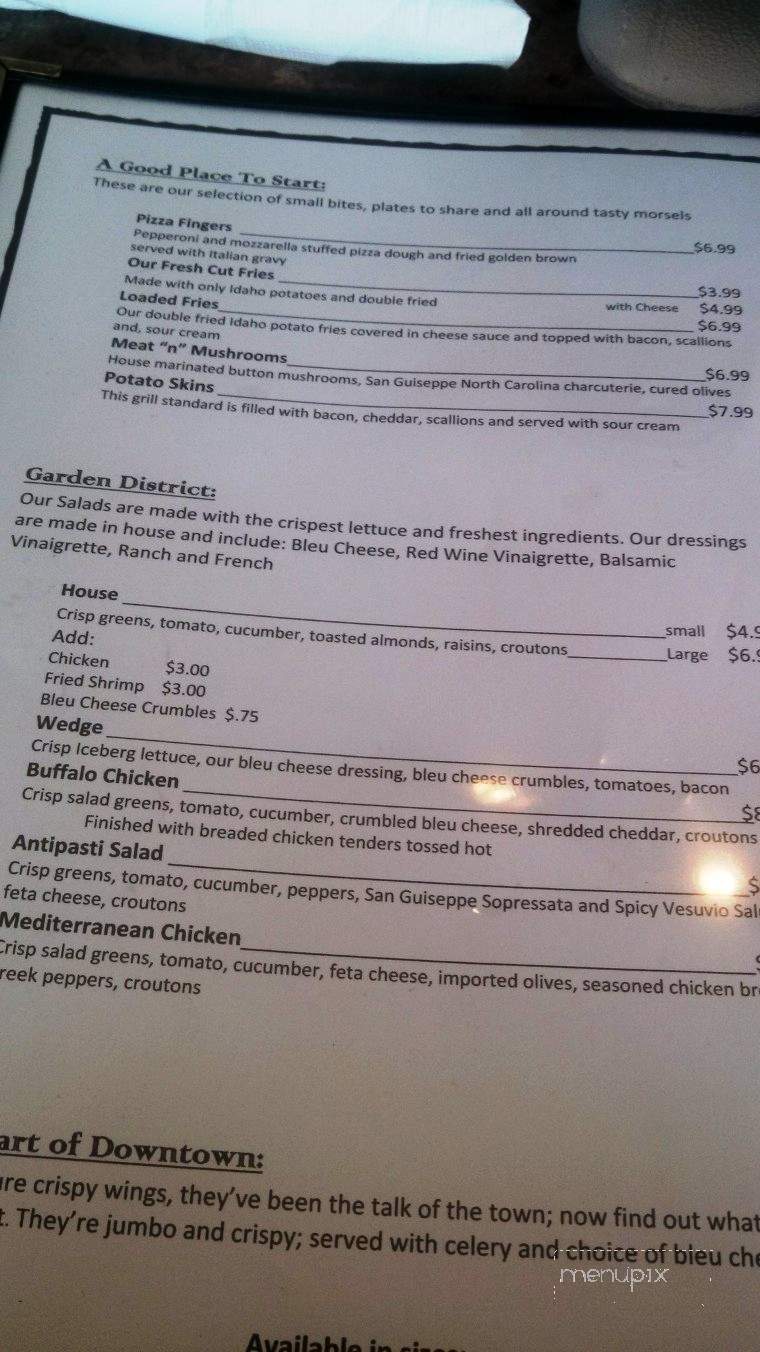 The Downtown Grill - Southern Pines, NC menu_pic