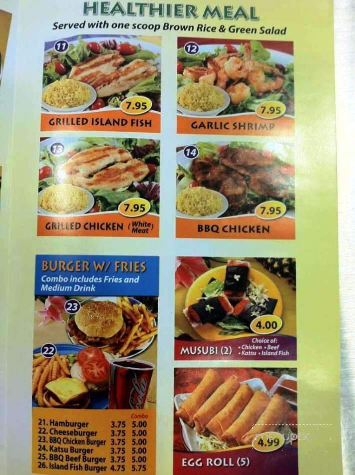 Aloha Hawaiian BBQ - Flagstaff, AZ menu_pic