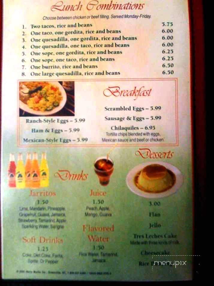 Taqueria JA - Dalton, GA menu_pic
