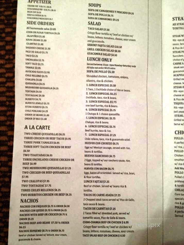 Tequilas - Tampa, FL menu_pic