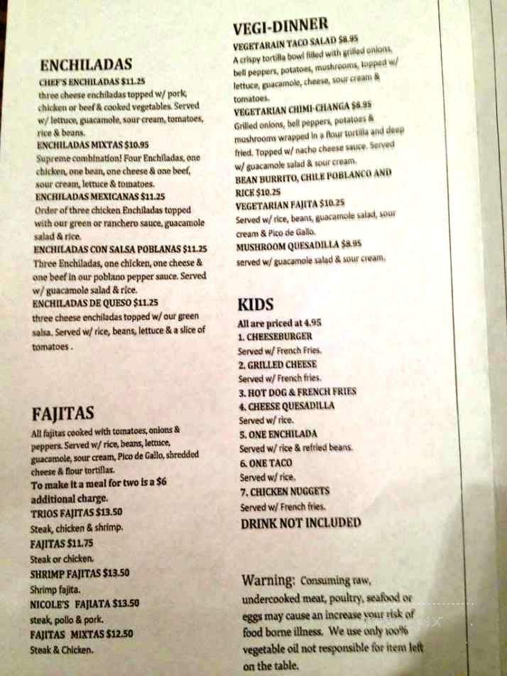 Tequilas - Tampa, FL menu_pic