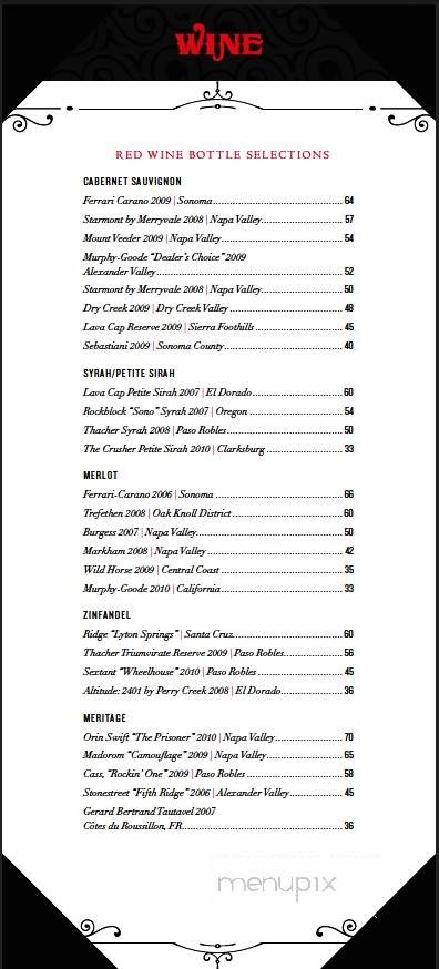 The Mark - Bakersfield, CA menu_pic