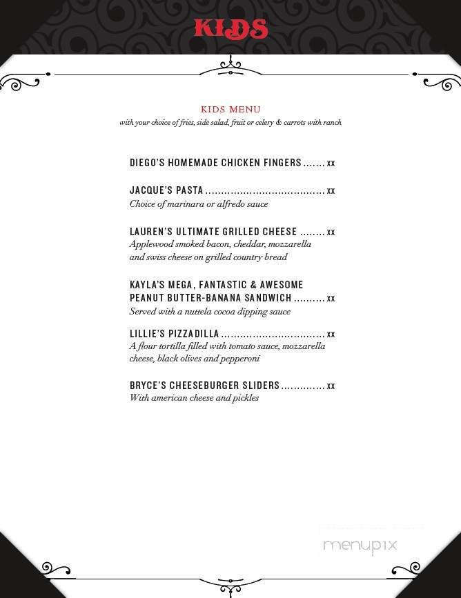 The Mark - Bakersfield, CA menu_pic
