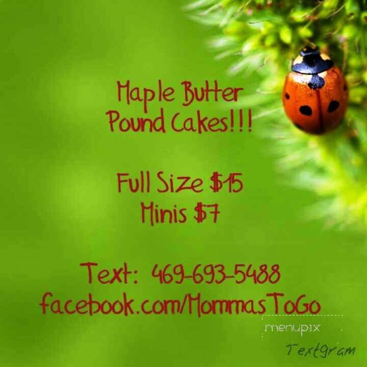 Mommas To Go - the Original Sweet Savory Creations - Dallas, TX menu_pic
