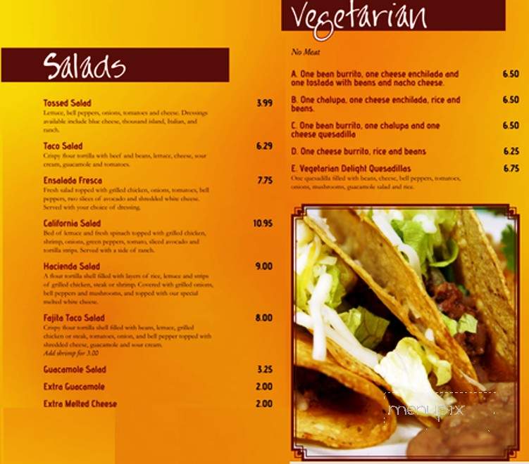 Hacienda Jalisco Mexican Grill & Bar - Asheville, NC menu_pic
