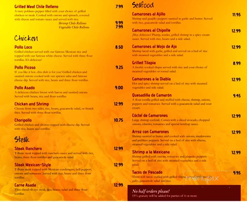 Hacienda Jalisco Mexican Grill & Bar - Asheville, NC menu_pic