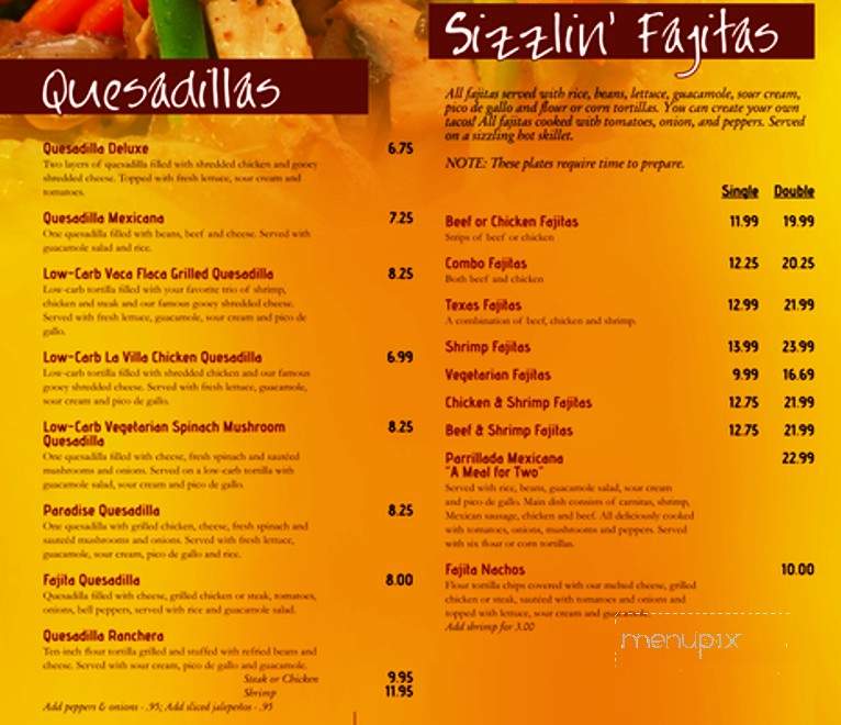 Hacienda Jalisco Mexican Grill & Bar - Asheville, NC menu_pic