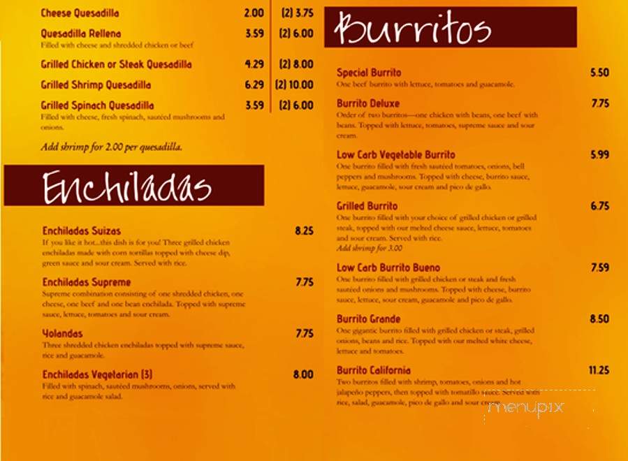 Hacienda Jalisco Mexican Grill & Bar - Asheville, NC menu_pic