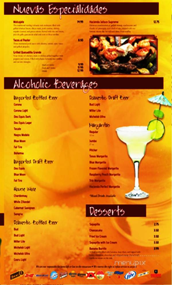 Hacienda Jalisco Mexican Grill & Bar - Asheville, NC menu_pic