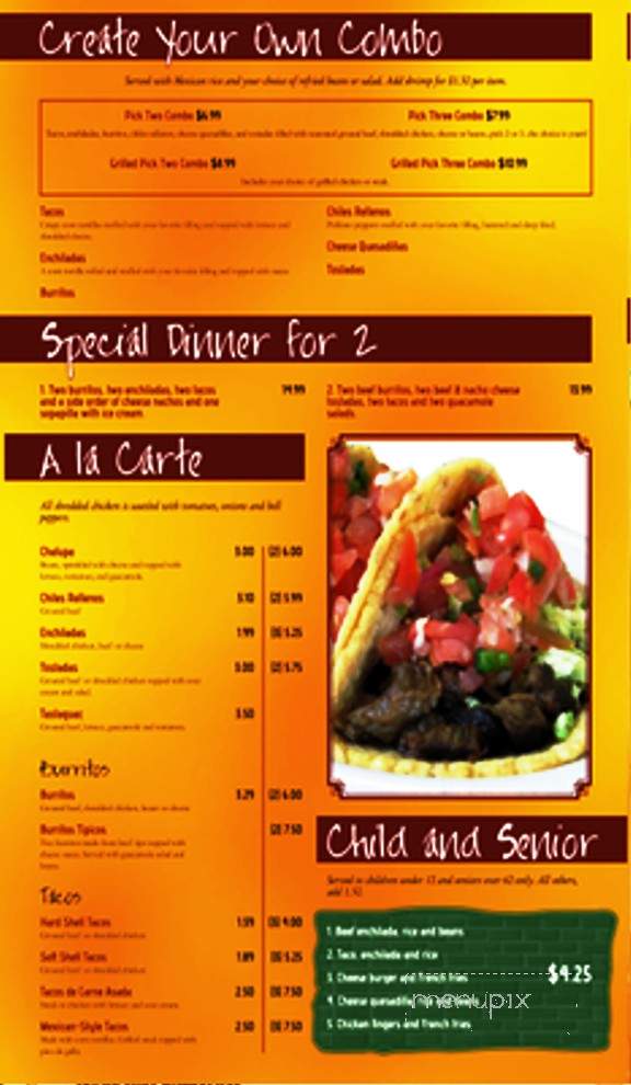 Hacienda Jalisco Mexican Grill & Bar - Asheville, NC menu_pic