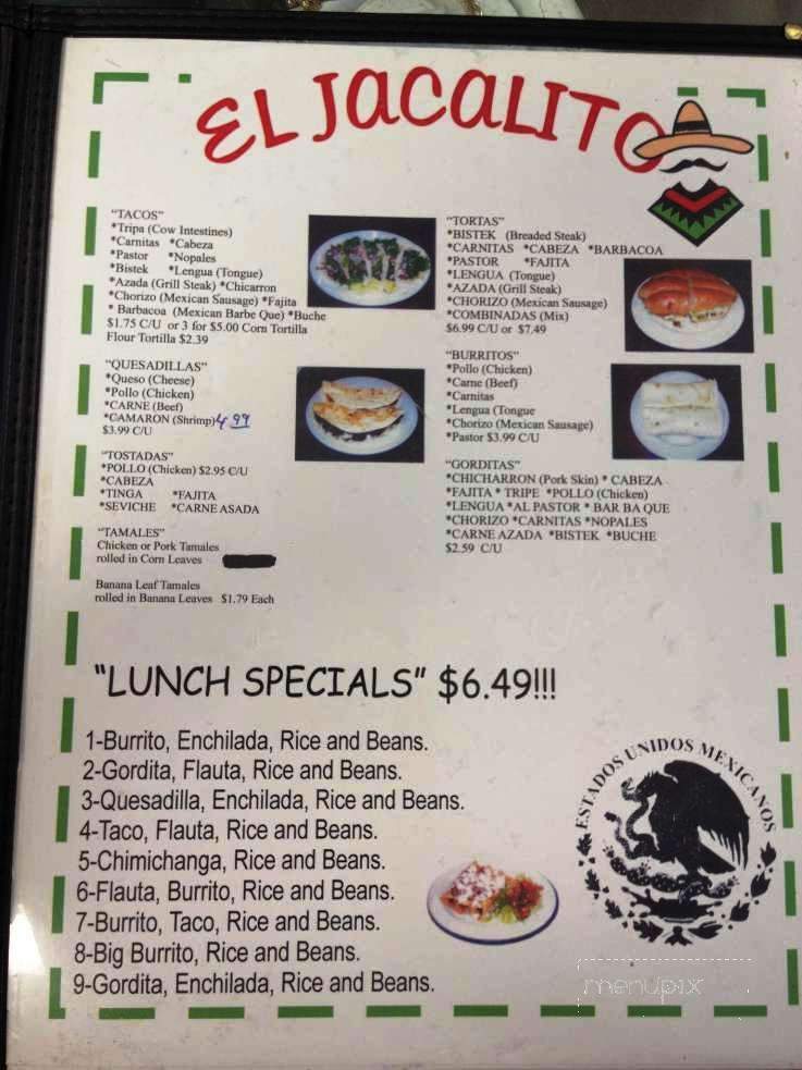 El Jacalito Taqueria - Freeport, FL menu_pic