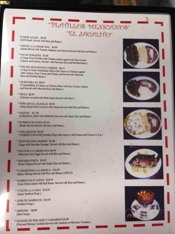 El Jacalito Taqueria - Freeport, FL menu_pic