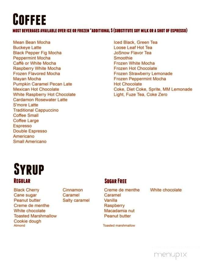 Mean Bean - Columbus, OH menu_pic