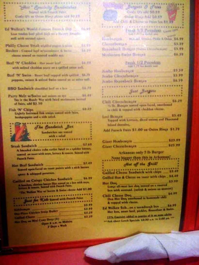 Ed Walker's Drive-In II - Fort Smith, AR menu_pic