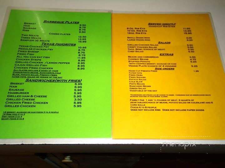 Little Pit Bbq & More - Clyde, TX menu_pic