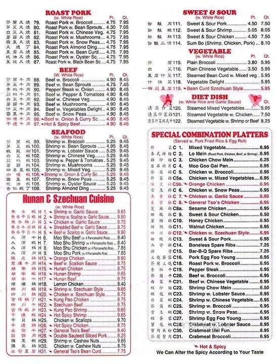 Great China Restaurant - Nanticoke, PA menu_pic