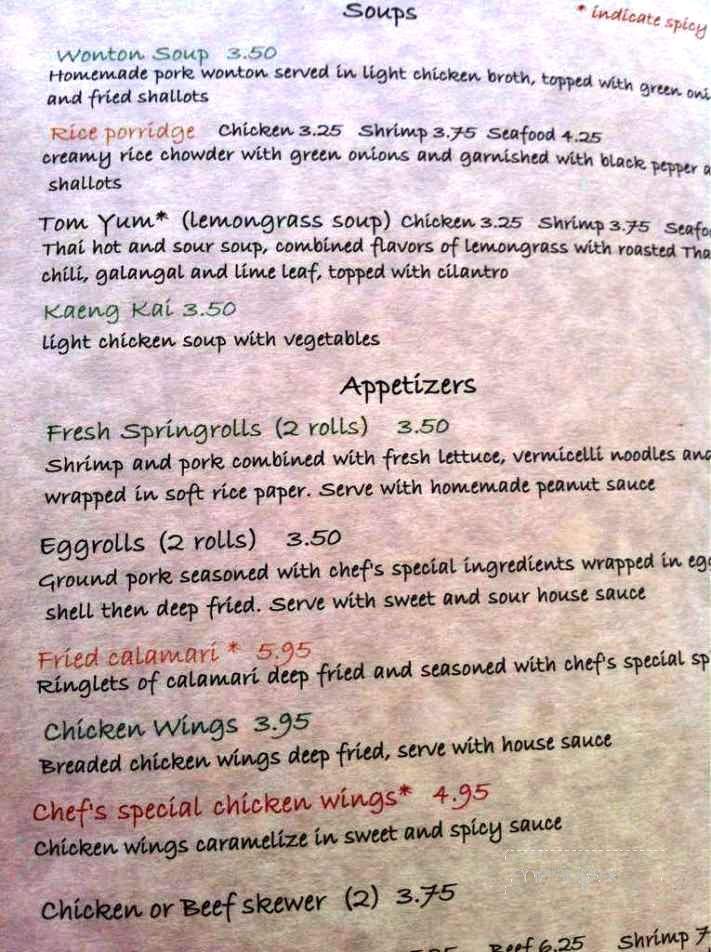 Viet Thai Restaurant - Rochester, NY menu_pic