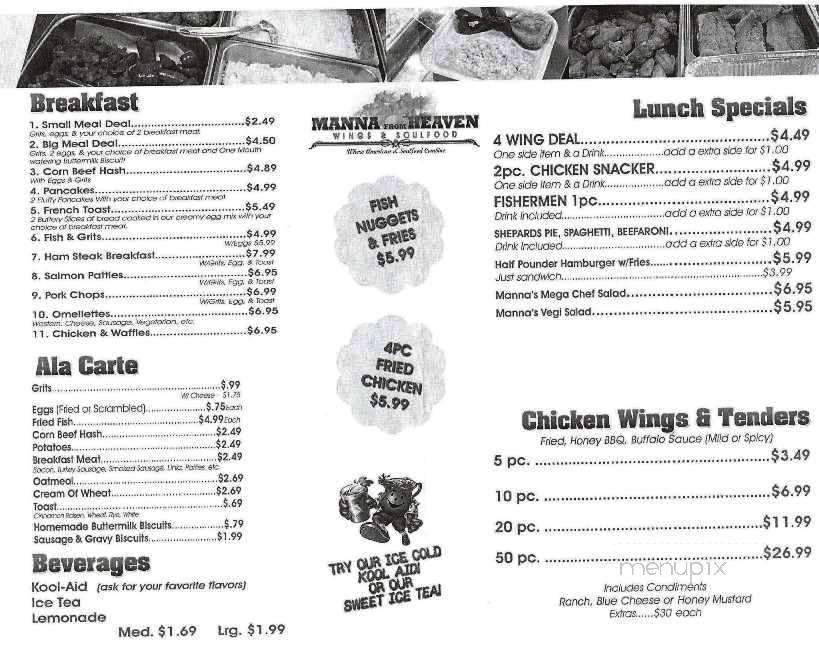 Manna From Heaven - St Petersburg, FL menu_pic