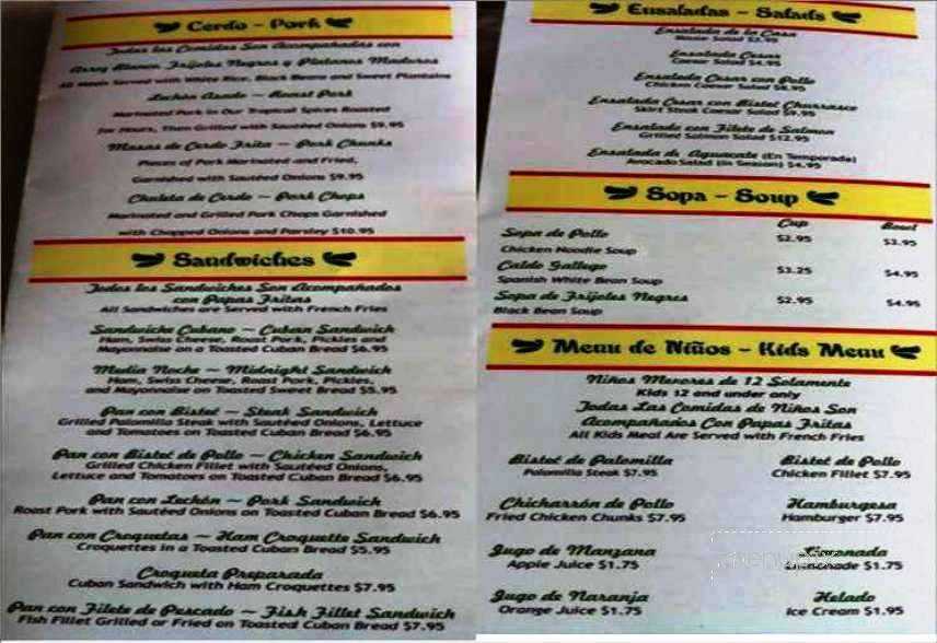 Guarapo's Cuban Cuisine - Boynton Beach, FL menu_pic