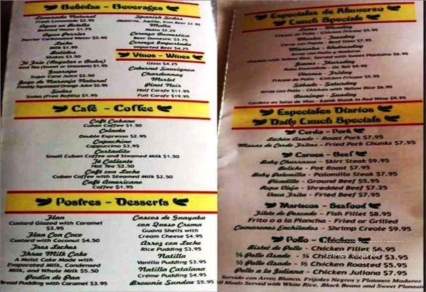 Guarapo's Cuban Cuisine - Boynton Beach, FL menu_pic