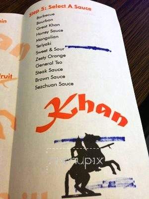 Khan Mongolian Grill - Alexandria, LA menu_pic