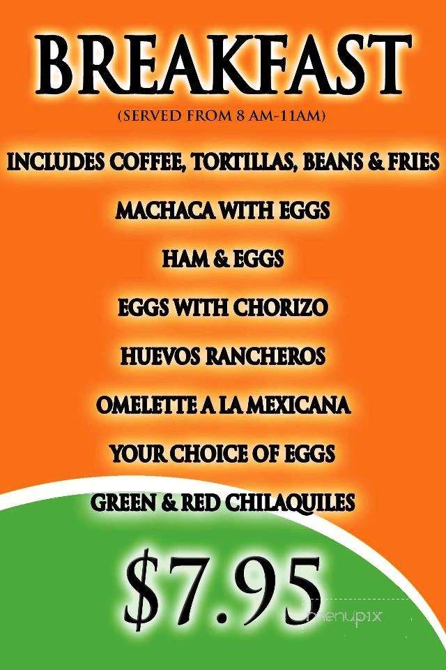 Trejo's Mexican Cuisine - Pasco, WA menu_pic