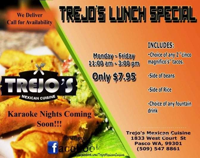 Trejo's Mexican Cuisine - Pasco, WA menu_pic