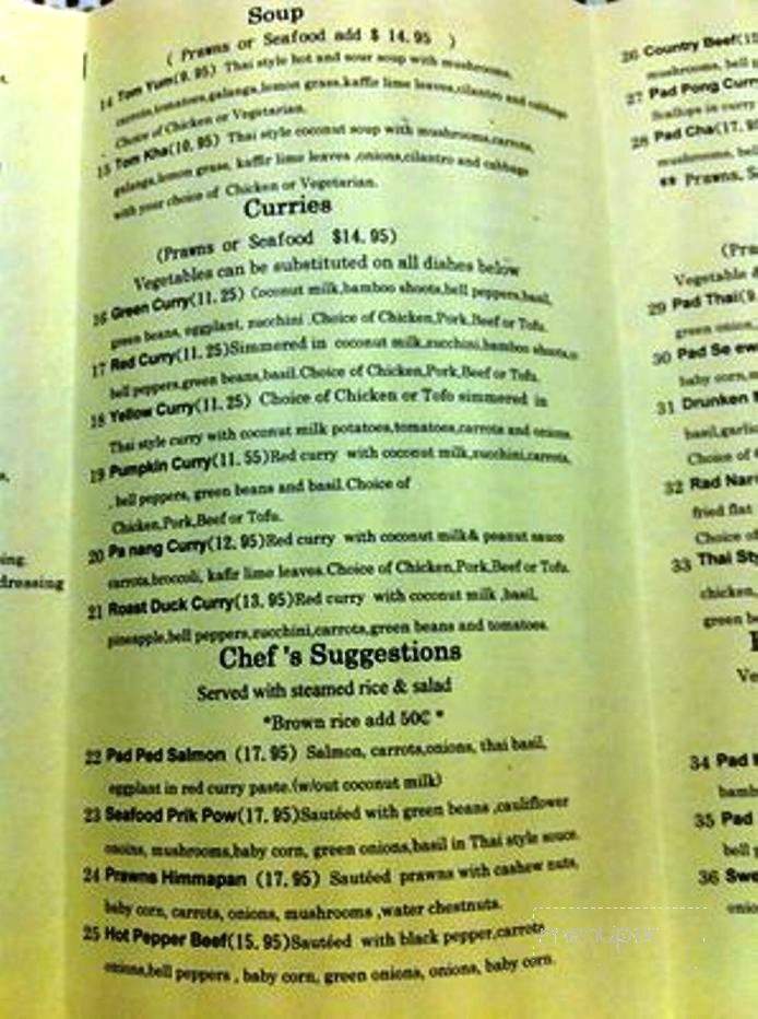 Chalerm Thai Bistro - Lakeport, CA menu_pic