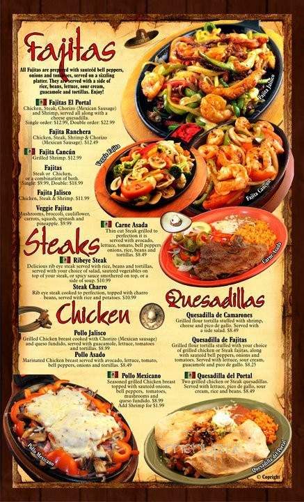 El Portal Mexican Restaurant - Auburn, NE menu_pic