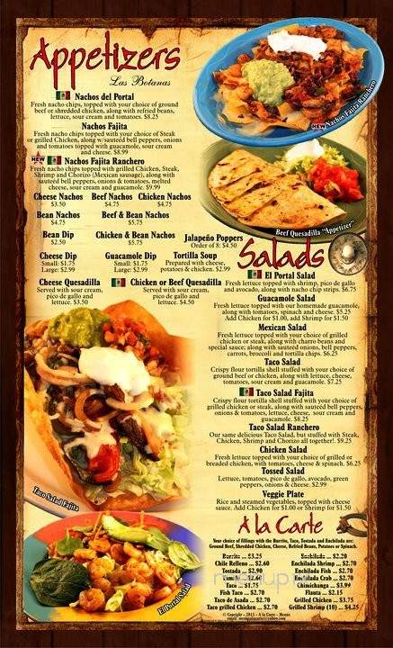 El Portal Mexican Restaurant - Auburn, NE menu_pic