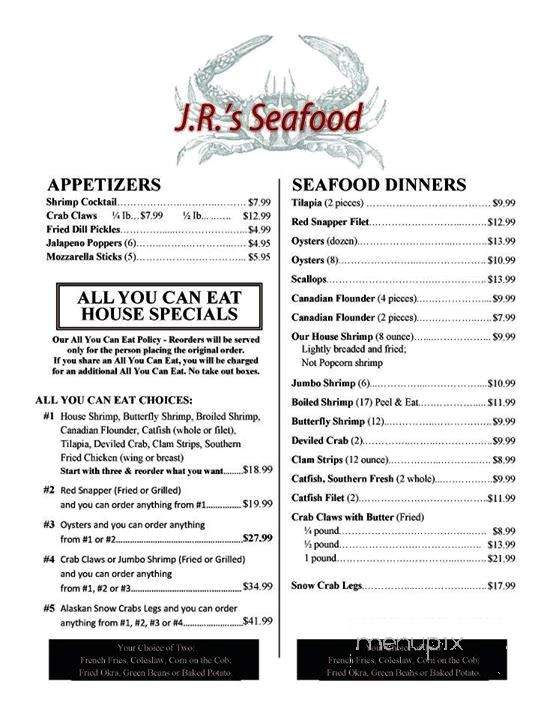 J.R.'s Seafood - Warrior, AL menu_pic