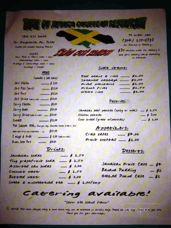 /380169550/Taste-of-Jamaica-Caribbean-Restaurant-St-Augustine-FL - St Augustine, FL