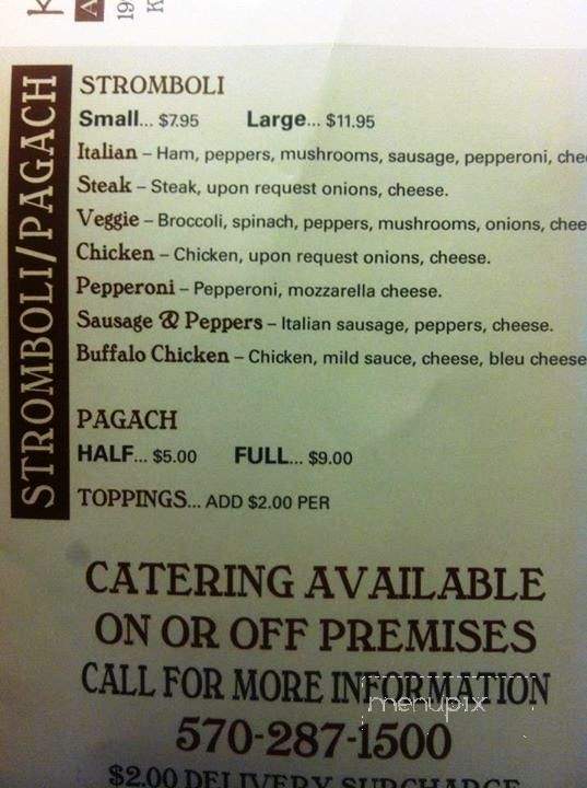 Keely's Alehouse & Grille - Kingston, PA menu_pic