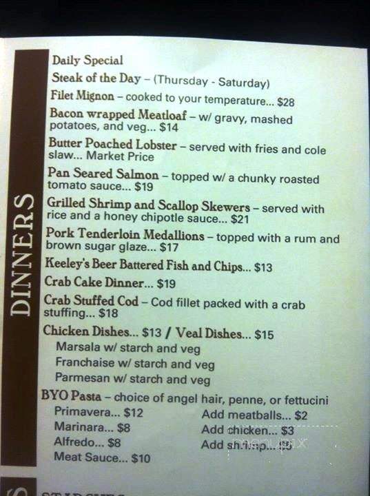 Keely's Alehouse & Grille - Kingston, PA menu_pic