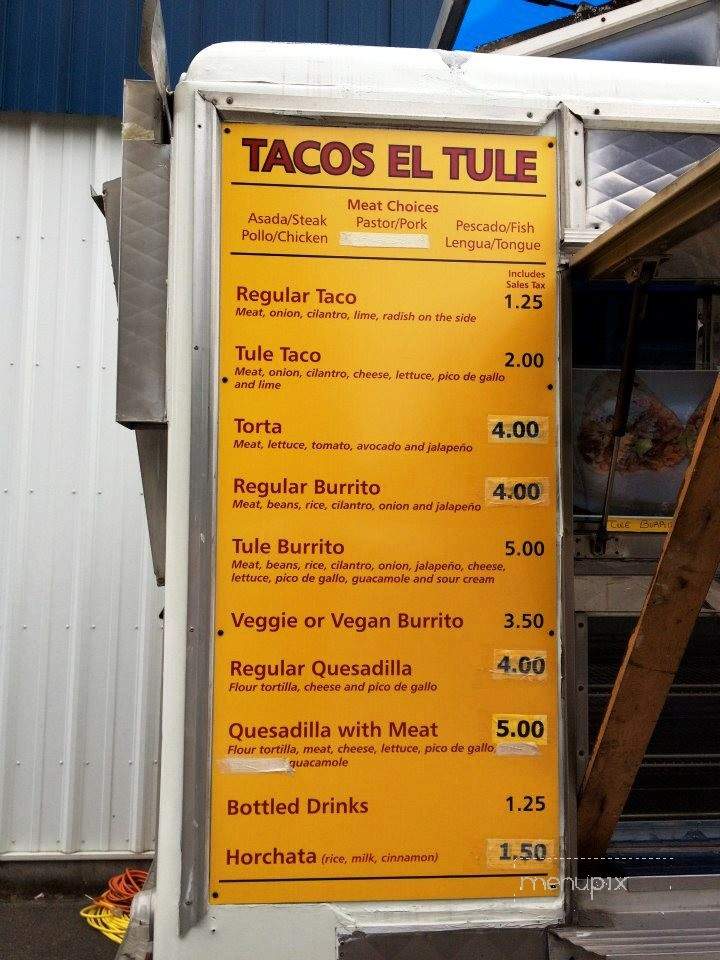 Tacos El Tule - Bellingham, WA menu_pic