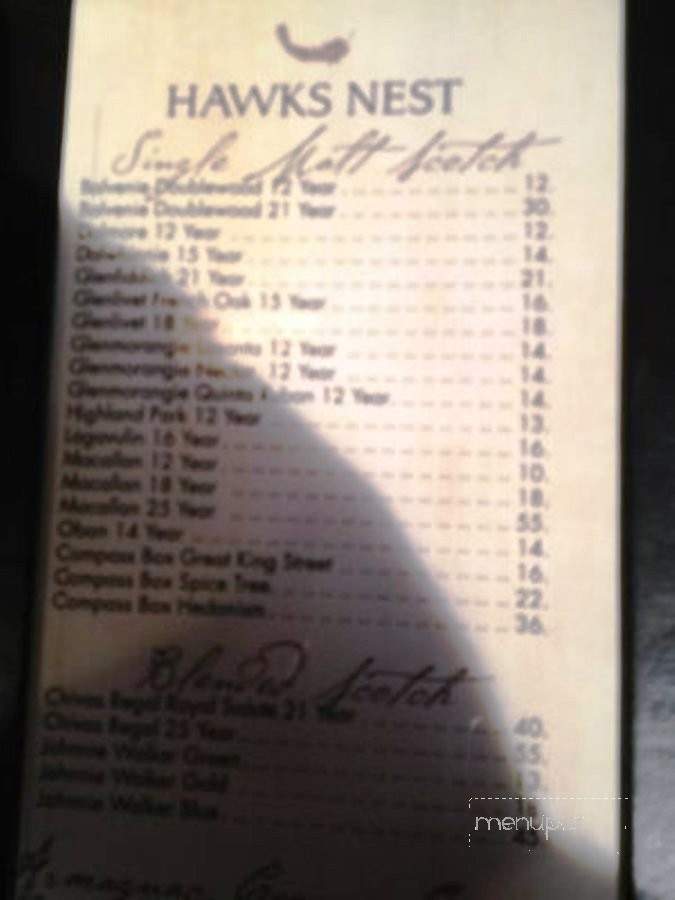 Hawks Nest - Vernon, NJ menu_pic