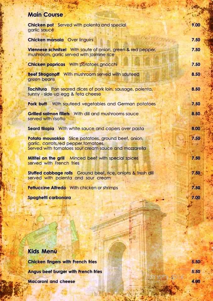 Europa Restaurant & Social Club - Hollywood, FL menu_pic