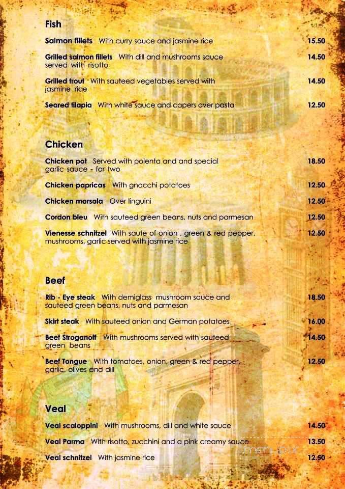 Europa Restaurant & Social Club - Hollywood, FL menu_pic