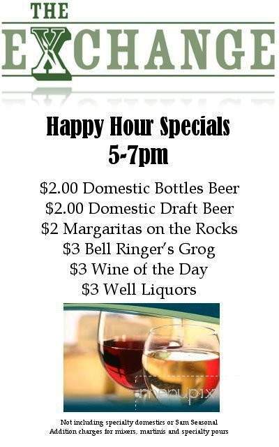 Exchange - Montgomery, AL menu_pic