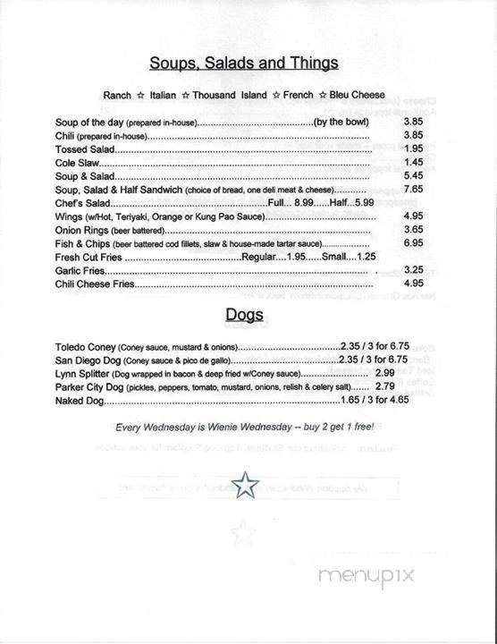 Top Dog Restaurant - Winchester, IN menu_pic
