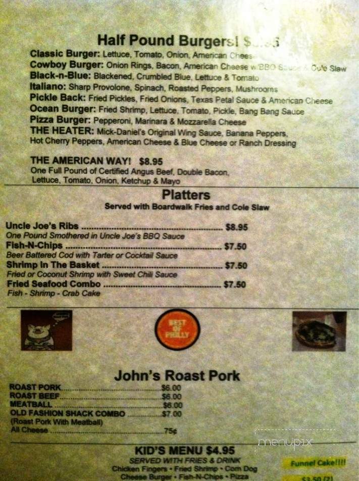 Mick Daniels Tavern - Philadelphia, PA menu_pic