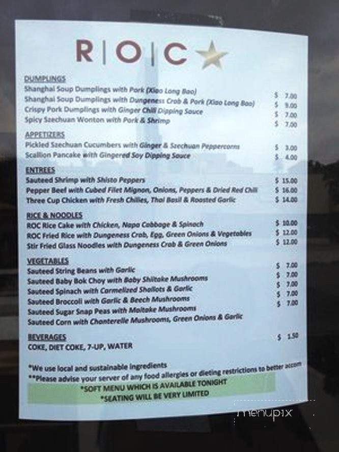 ROC Kitchen - Los Angeles, CA menu_pic