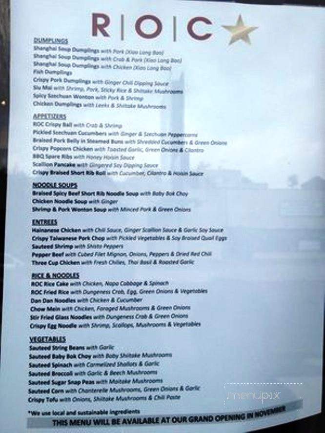 ROC Kitchen - Los Angeles, CA menu_pic