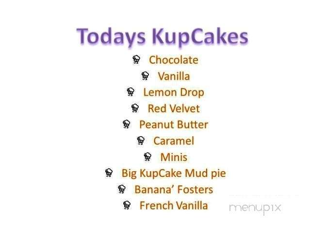 Kupcake Cafe - Melbourne, FL menu_pic