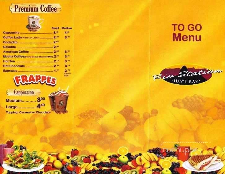 Rio Station Juice Bar - Cutler Bay, FL menu_pic