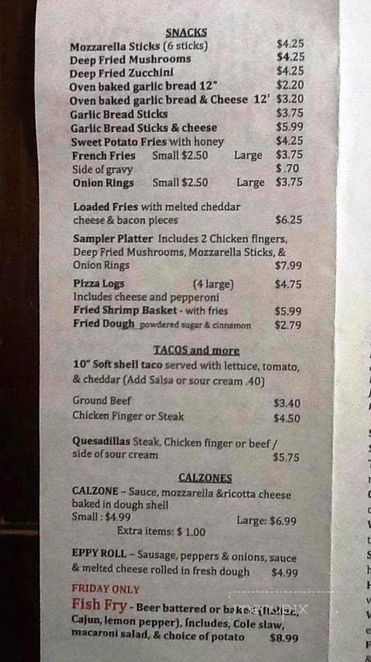 Wally's Cafe and Pizzeria - Buffalo, NY menu_pic
