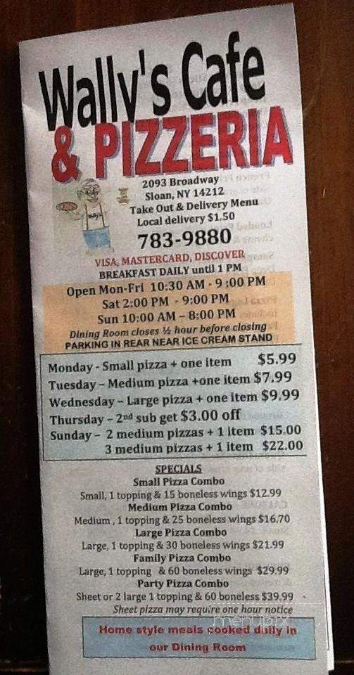 Wally's Cafe and Pizzeria - Buffalo, NY menu_pic